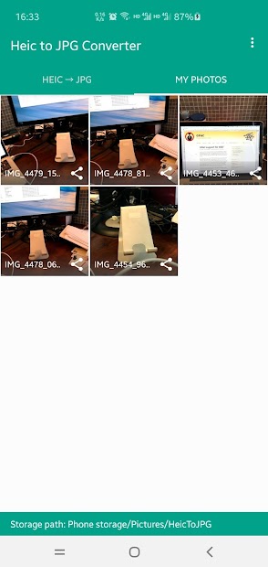 Screenshot 6 Heic to JPG/PNG/WEBP Converter android