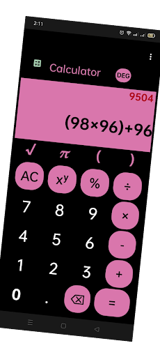 Android application Calculator Girly screenshort