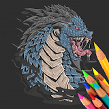 ColorFun: Monster Kaiju Coloring Book | FREE icon