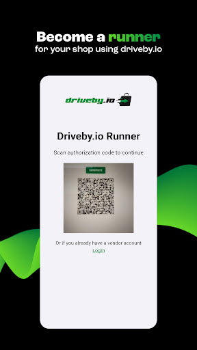 Android application driveby.io runner screenshort