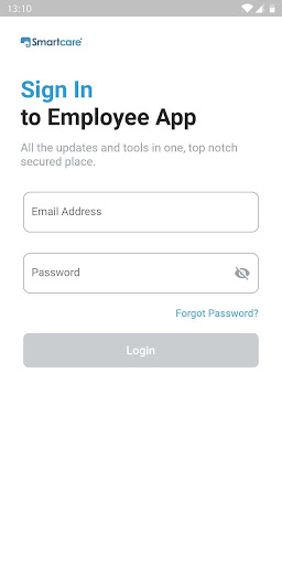 Android application Smartcare for Employees screenshort