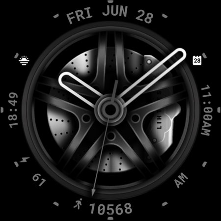 Car Alloy Wheel Watch Face 073 screenshot 8