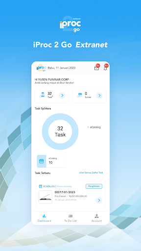 iProc 2 Go - Extranet Screen 2