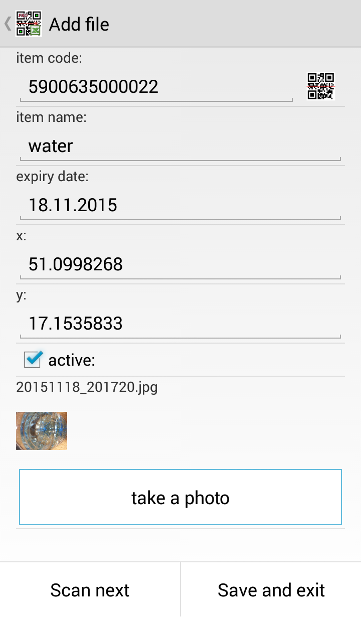 Android application LoMag Data Scanner & Inventory. Barcodes to Excel screenshort