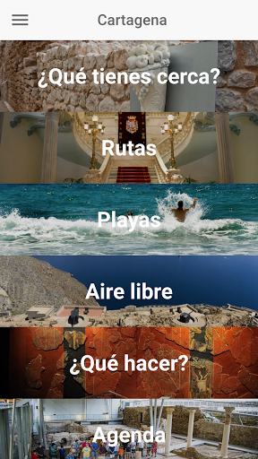 Android application Cartagena Turismo screenshort