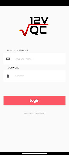 Android application 12VoltQC Technician screenshort