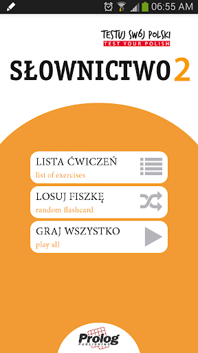 Android application TEST YOUR POLISH Vocabulary 2 screenshort