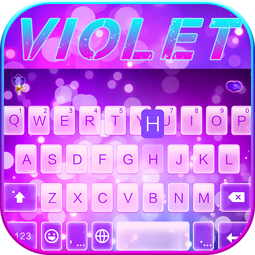 Violet Emoji Keyboard Theme  Icon
