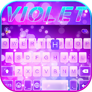 Violet Emoji Keyboard Theme
