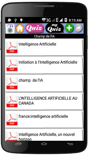 Android application Intelligence Artificielle screenshort