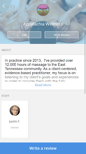Android application Appalachia Wellness screenshort
