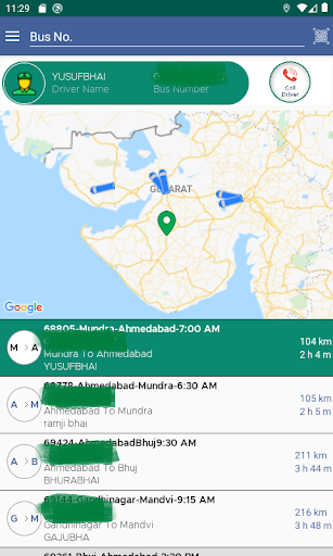Android application Bus Checking App screenshort