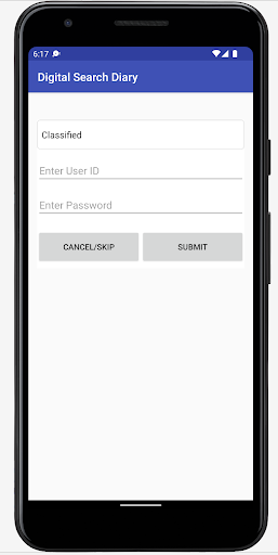 Digital Search Diary Screen 2