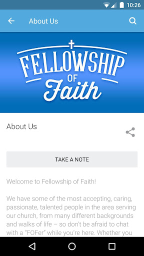 Fellowship of Faith Screen 3