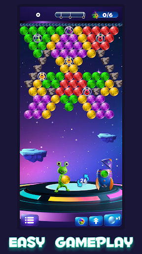 Android application 3D Alien Space Bubble Shooter screenshort