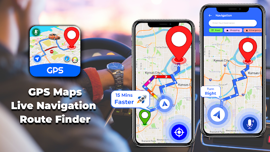 GPS Maps Live Navigation Route