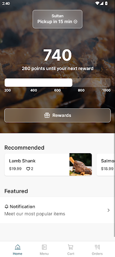 Android application Sultan Kebab & Falafel screenshort