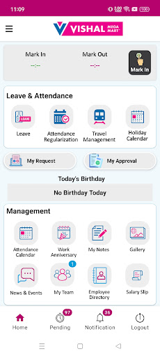 MyVishal HRMS Screen 3