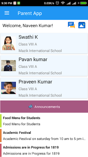 Android application Shantiniketan Vidyalaya - Pare screenshort
