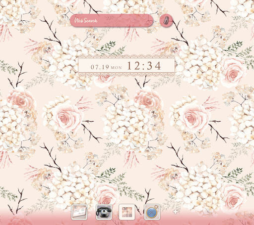 Android application Dried Flowers Watercolor Theme screenshort