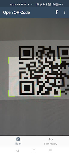 Android application Open QRcode 2023 screenshort
