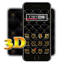 3D Ripple Gold Black Launcher 