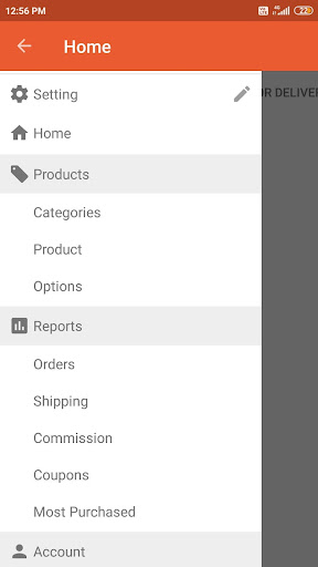 Egrocer- Stores Order App Screen 2