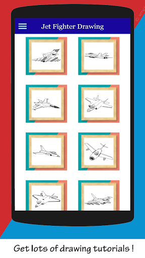 Android application How to Draw Fighter Aircraft screenshort