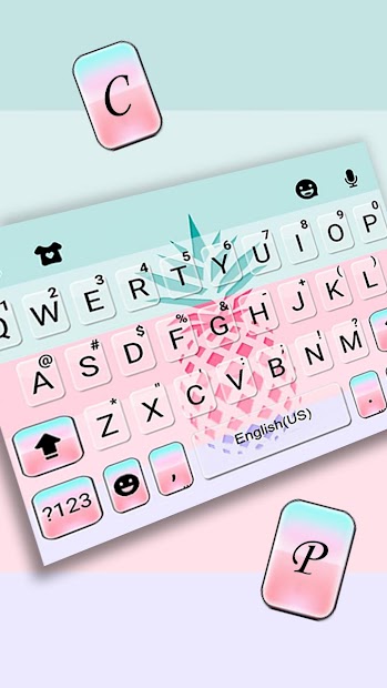 Screenshot 3 Pastel Pineapple Tema de teclado android