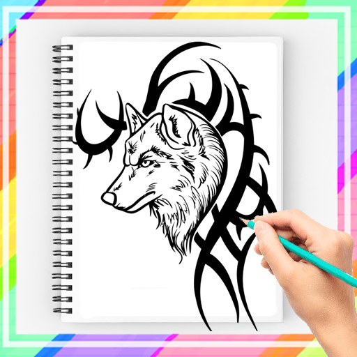 Desenhos de A menina lobo é um anjo para colorir - Desenhos para