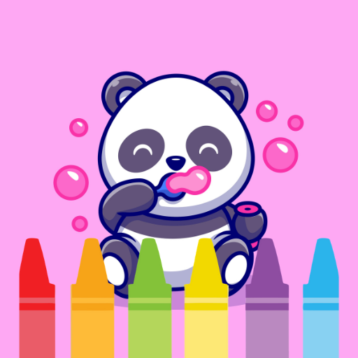 Pixeame Panda Coloring Book  logo