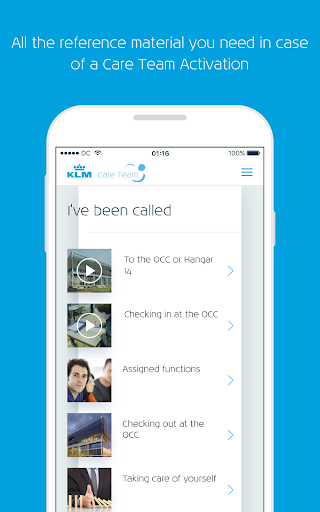 KLM Care Team Screen 2