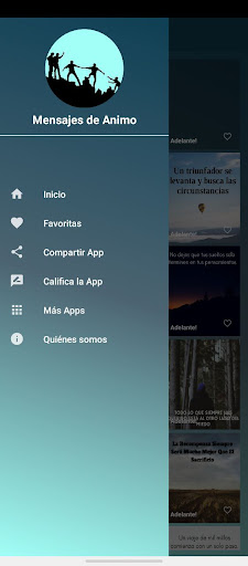 Android application Mensajes de Animo screenshort