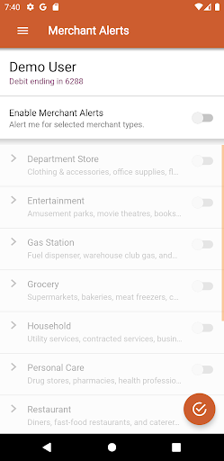 ACFCU CardNav Screen 3