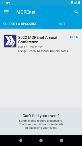 MOREnet Events Screen 2