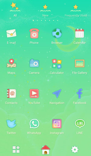 Pastel Green Sky Theme Screen 3