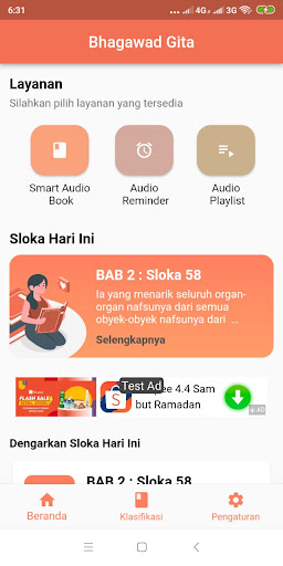 Android application Bhagavad Gita Audio Book screenshort