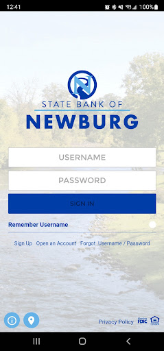 Android application State Bank of Newburg screenshort