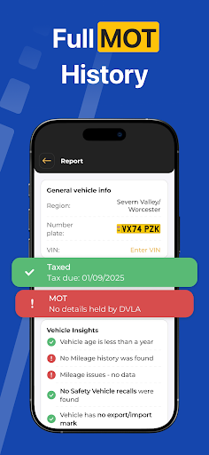 Screenshot of Car History Check－VIN scanner