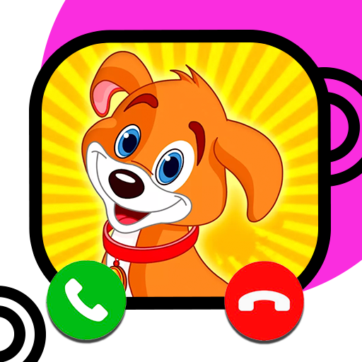 Fake call dog prank and game logo