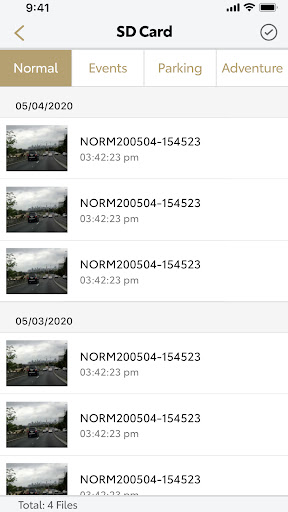 Screenshot of Lexus Integrated Dashcam