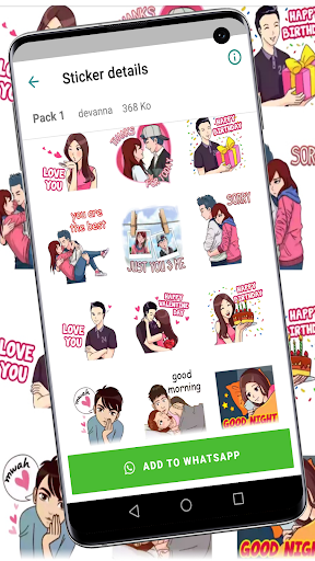 anime love stickers for watsap