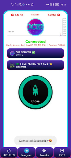 Android application ICE VPN screenshort