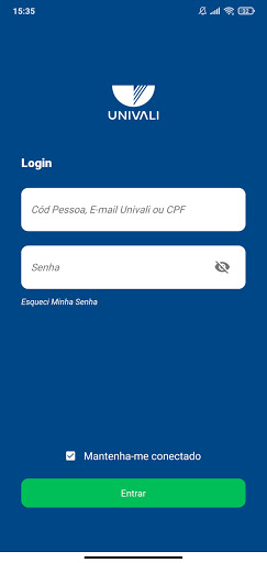Android application Minha Univali screenshort