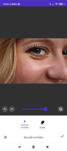 Screenshot of Face editing retouch Facefact