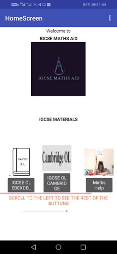 IGCSE MATHS AID Screen 2