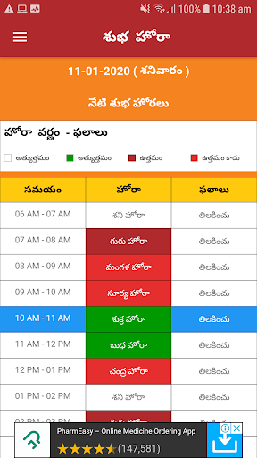 Dina Soochika - Telugu Calenda