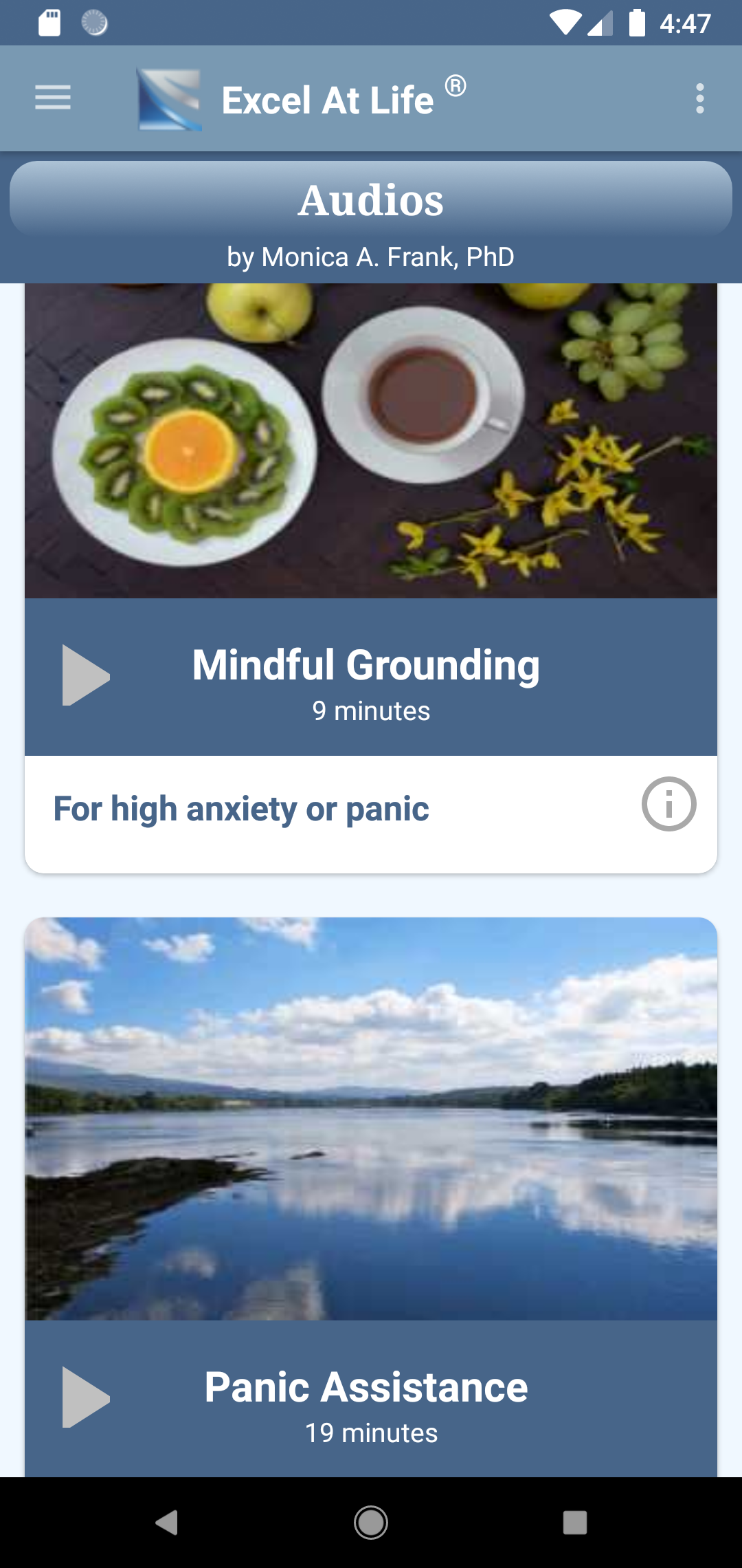 Android application Stop Panic & Anxiety Self-Help screenshort