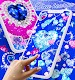 screenshot of Blue hearts diamonds wallpaper