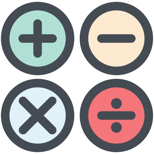 Left hand user calculator app logo